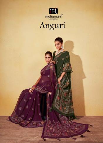 ANGURI VOL-01 BY MAHAMANI CREATION PRINTED SAREE WHOLESALER IN SURAT